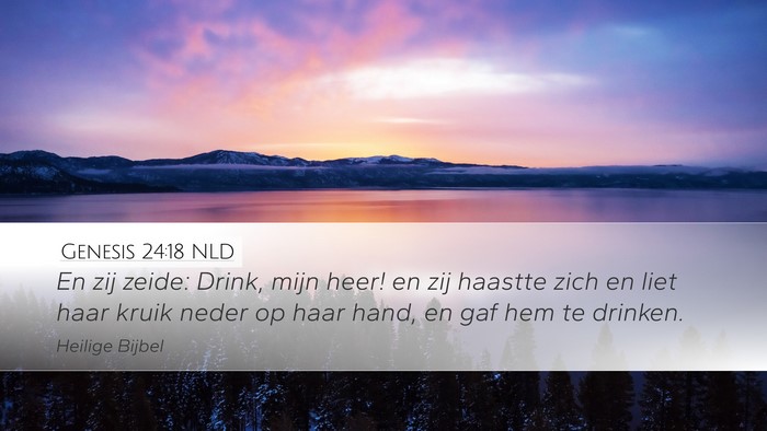 Genesis 24:18 NLD Bible Verse Image