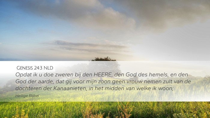 Genesis 24:3 NLD Bible Verse Image