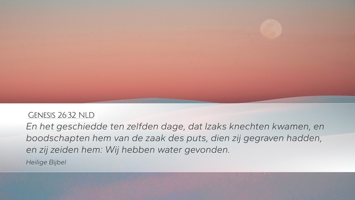 Genesis 26:32 NLD Desktop Wallpaper - En het geschiedde ten zelfden dage, dat Izaks - Desktop Bible Verse Wallpaper
