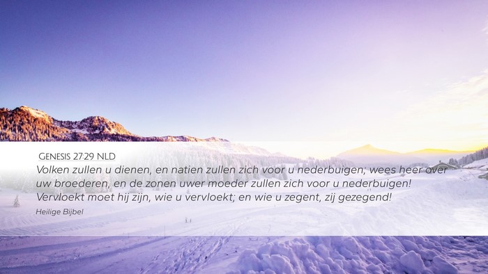 Genesis 27:29 NLD Bible Verse Image