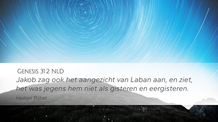 Genesis 31:2 NLD Bible Verse Image