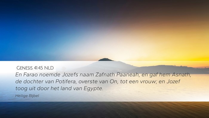 Genesis 41:45 NLD Bible Verse Image