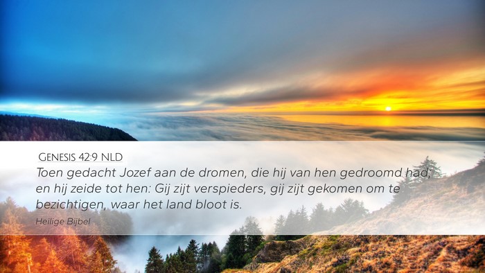 Genesis 42:9 NLD Bible Verse Image