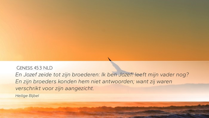 Genesis 45:3 NLD Bible Verse Image