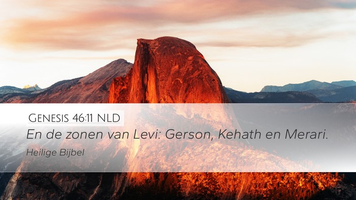 Genesis 46:11 NLD Bible Verse Image