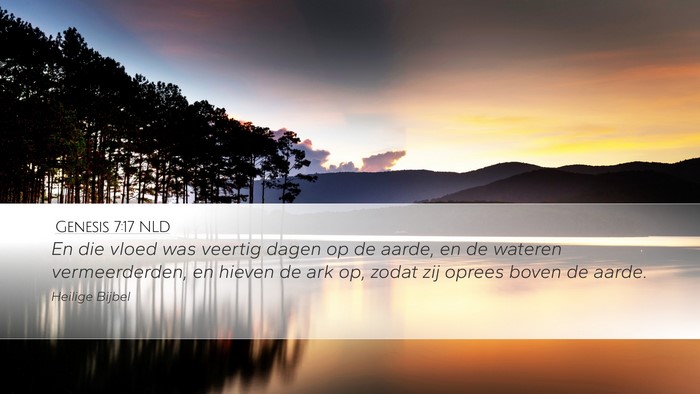Genesis 7:17 NLD Bible Verse Image