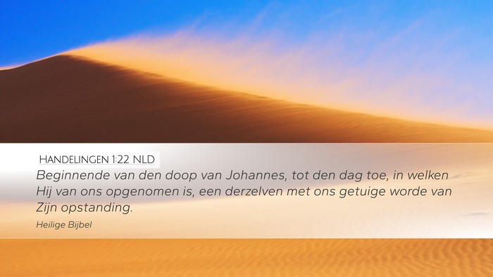Handelingen 1:22 NLD Bible Verse Image