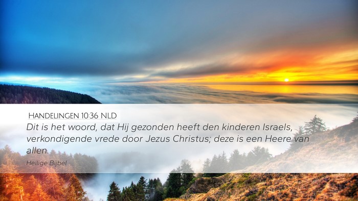 Handelingen 10:36 NLD Bible Verse Image