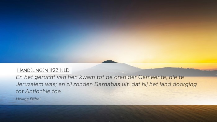 Handelingen 11:22 NLD Bible Verse Image