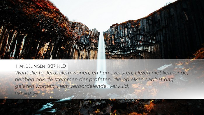 Handelingen 13:27 NLD Bible Verse Image
