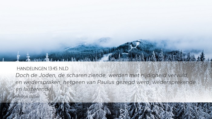 Handelingen 13:45 NLD Bible Verse Image