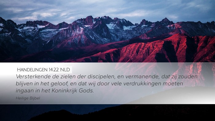 Handelingen 14:22 NLD Bible Verse Image