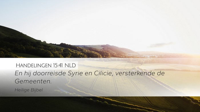 Handelingen 15:41 NLD Bible Verse Image
