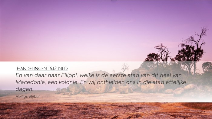 Handelingen 16:12 NLD Bible Verse Image