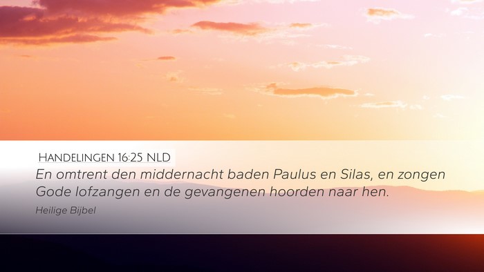 Handelingen 16:25 NLD Bible Verse Image