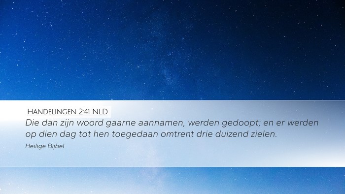 Handelingen 2:41 NLD Bible Verse Image
