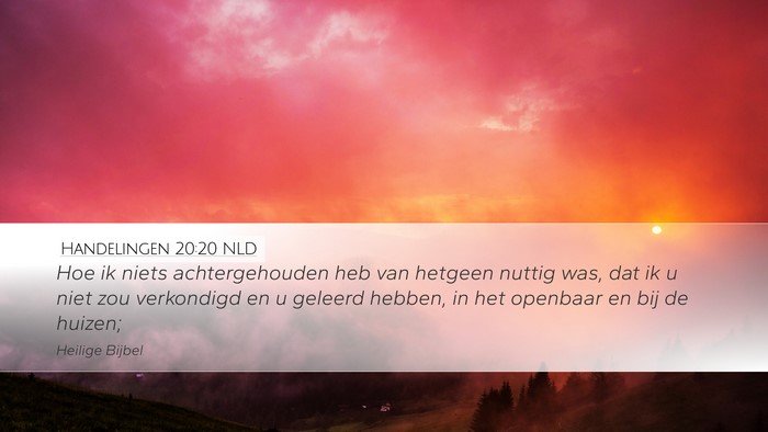 Handelingen 20:20 NLD Bible Verse Image