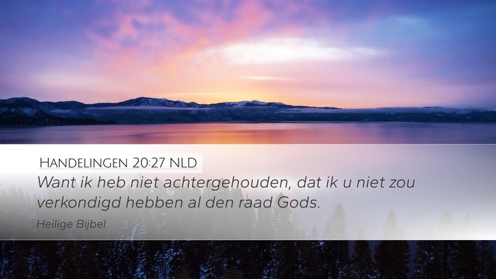 Handelingen 20:27 NLD Bible Verse Image
