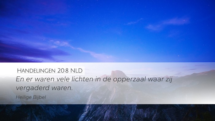 Handelingen 20:8 NLD Bible Verse Image
