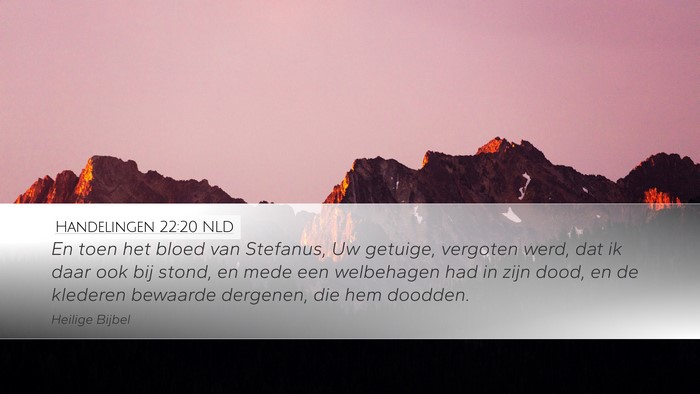 Handelingen 22:20 NLD Bible Verse Image