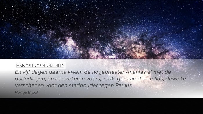 Handelingen 24:1 NLD Bible Verse Image