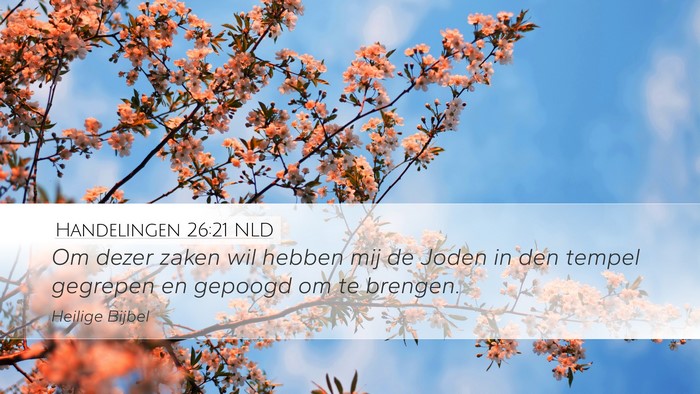 Handelingen 26:21 NLD Bible Verse Image