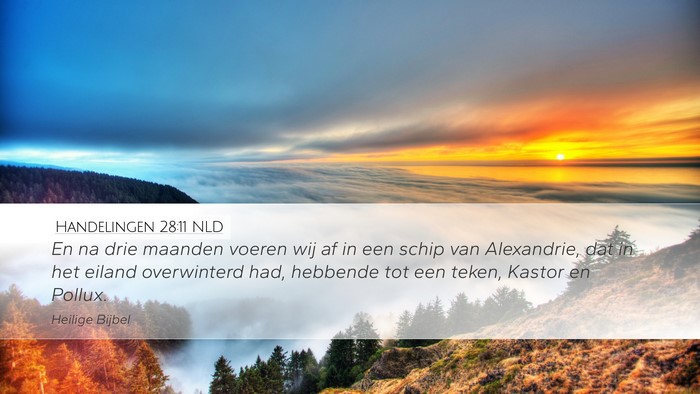 Handelingen 28:11 NLD Bible Verse Image