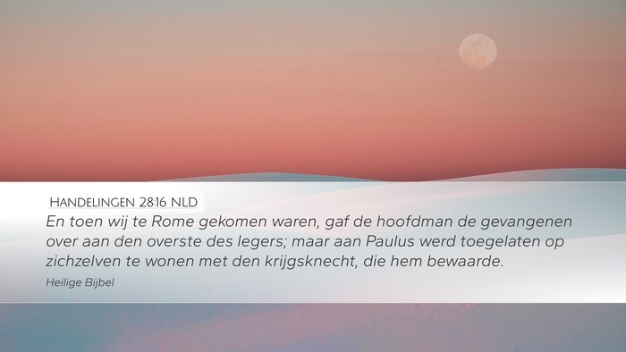 Handelingen 28:16 NLD Bible Verse Image