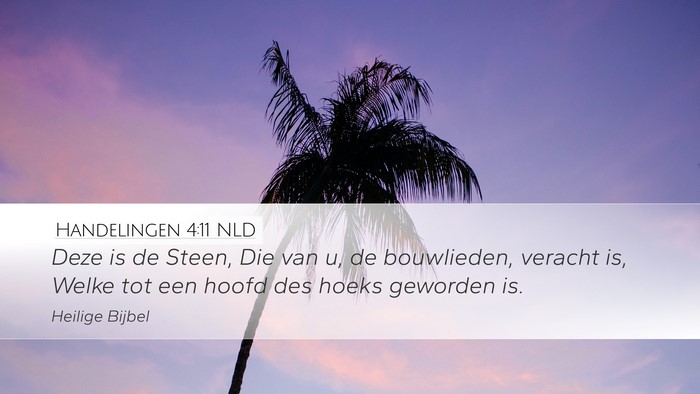Handelingen 4:11 NLD Bible Verse Image