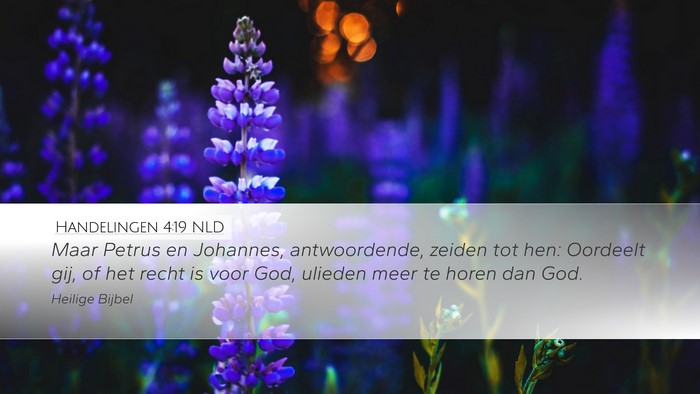 Handelingen 4:19 NLD Bible Verse Image