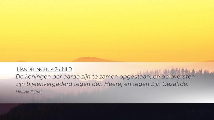 Handelingen 4:26 NLD Bible Verse Image