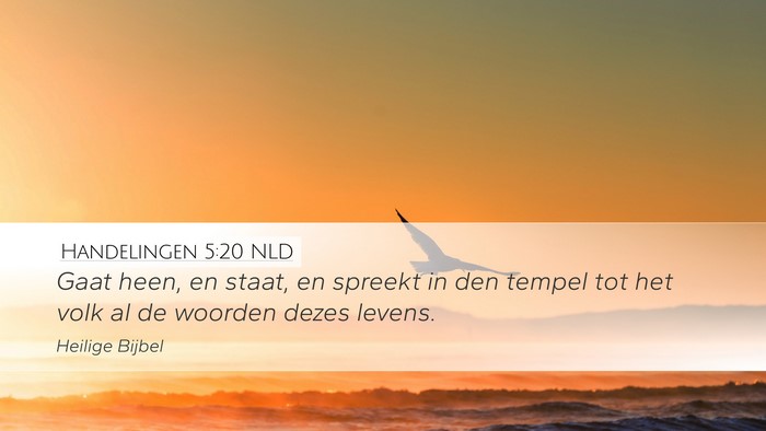 Handelingen 5:20 NLD Bible Verse Image