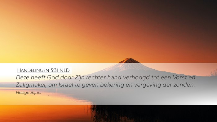 Handelingen 5:31 NLD Bible Verse Image