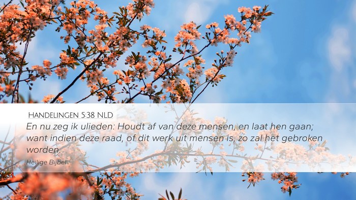 Handelingen 5:38 NLD Bible Verse Image