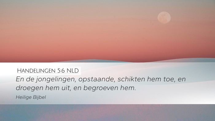 Handelingen 5:6 NLD Bible Verse Image