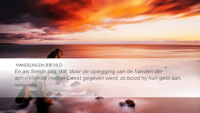 Handelingen 8:18 NLD Bible Verse Image