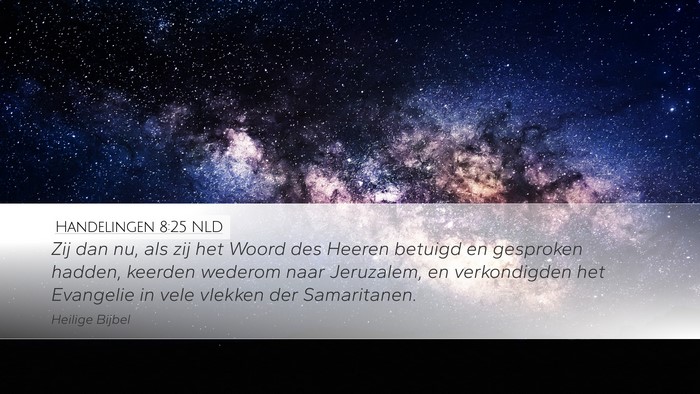 Handelingen 8:25 NLD Bible Verse Image