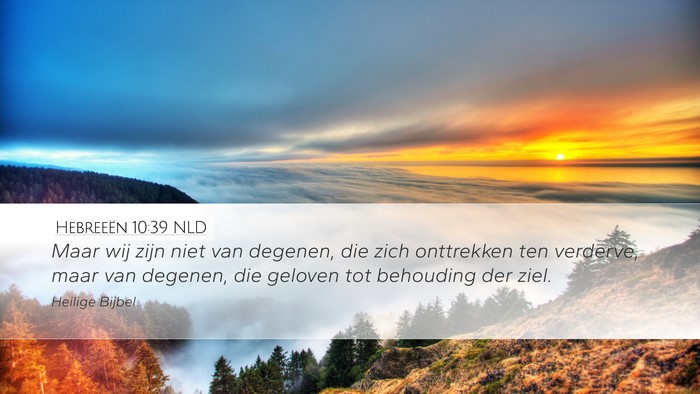Hebreeën 10:39 NLD Bible Verse Image