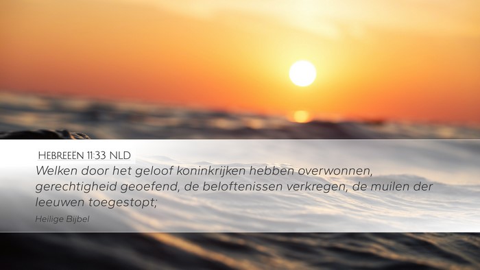 Hebreeën 11:33 NLD Bible Verse Image