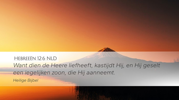 Hebreeën 12:6 NLD Bible Verse Image
