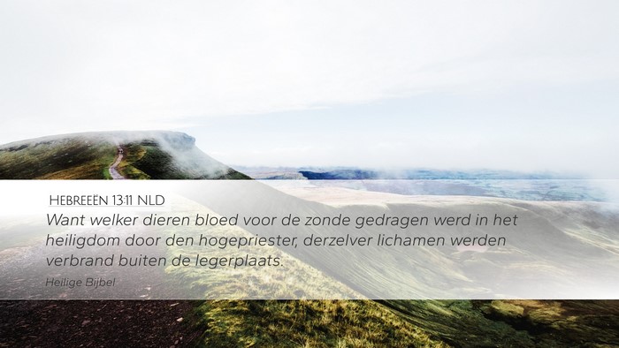 Hebreeën 13:11 NLD Bible Verse Image