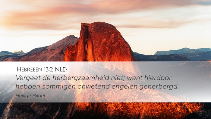 Hebreeën 13:2 NLD Bible Verse Image