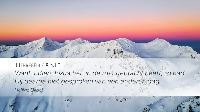 Hebreeën 4:8 NLD Bible Verse Image