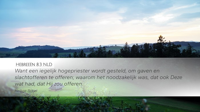 Hebreeën 8:3 NLD Bible Verse Image