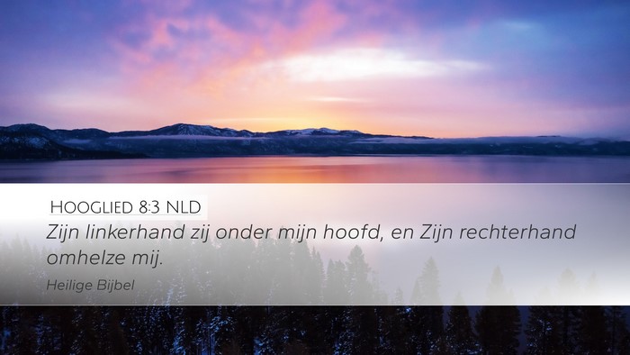 Hooglied 8:3 NLD Bible Verse Image