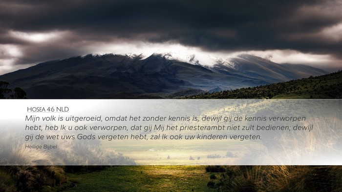 Hosea 4:6 NLD Bible Verse Image