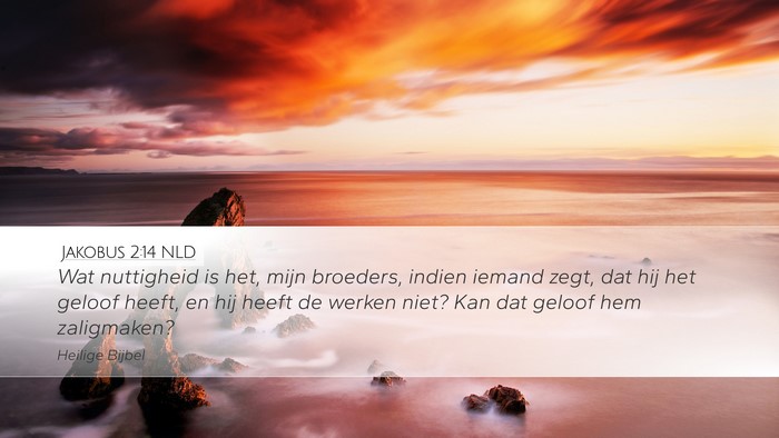 Jakobus 2:14 NLD Bible Verse Image