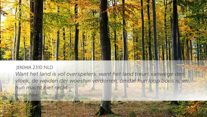 Jeremia 23:10 NLD Bible Verse Image