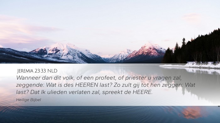 Jeremia 23:33 NLD Bible Verse Image