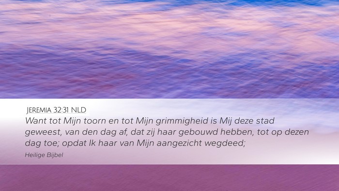 Jeremia 32:31 NLD Bible Verse Image